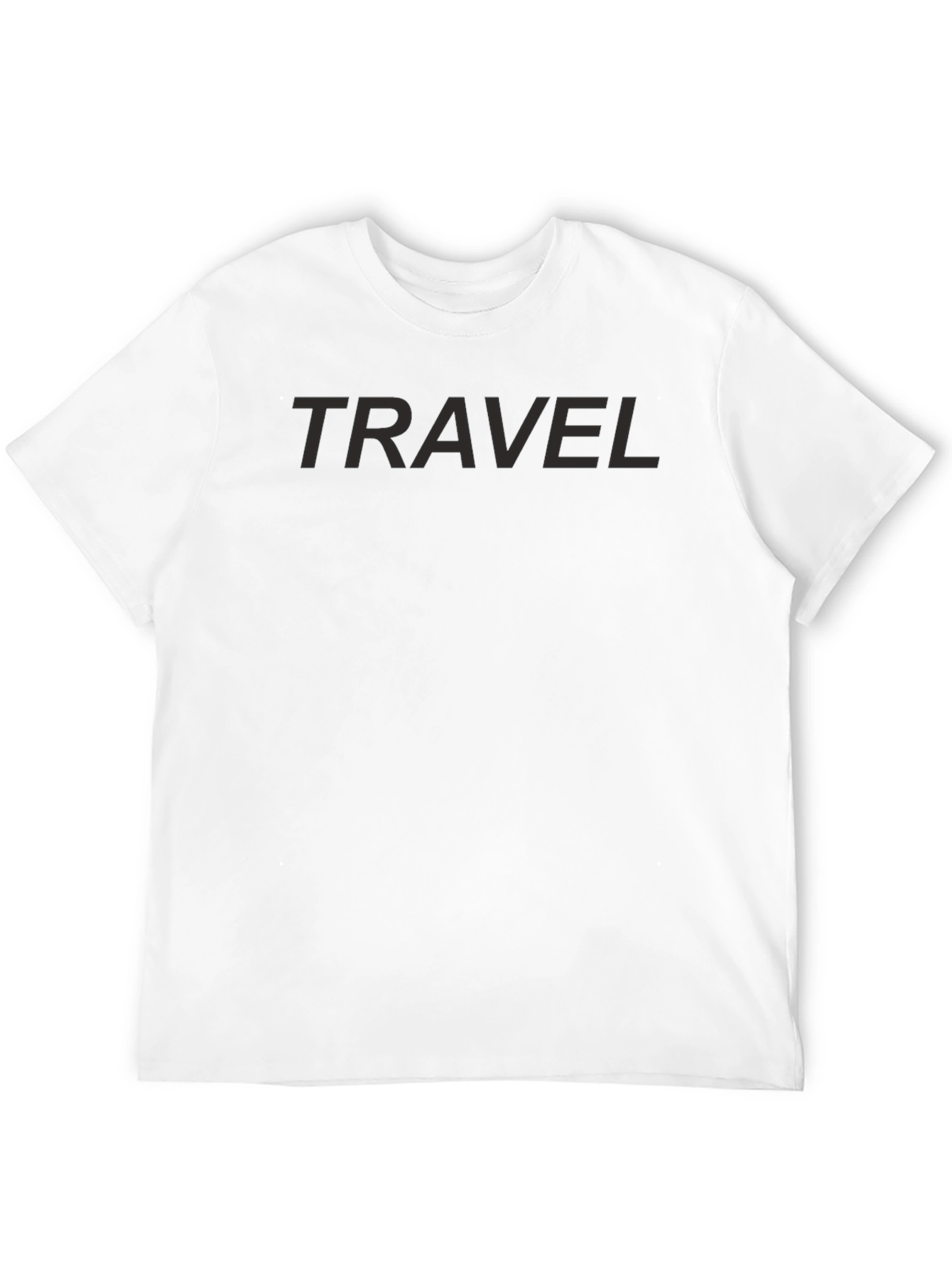 Mens Travel Graphic Tee - Solid Black