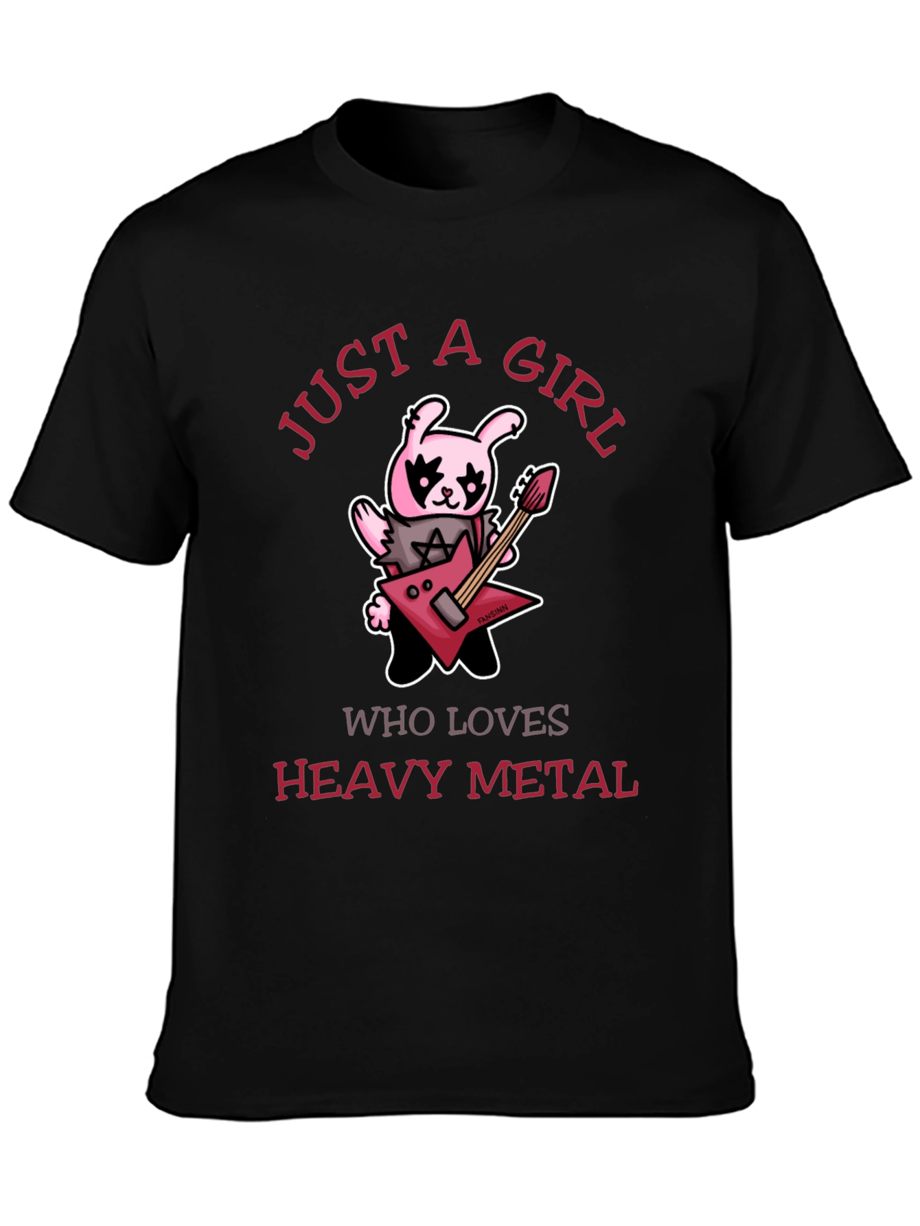 Just A Girl Who Loves Heavy Metal Graphic T-Shirt