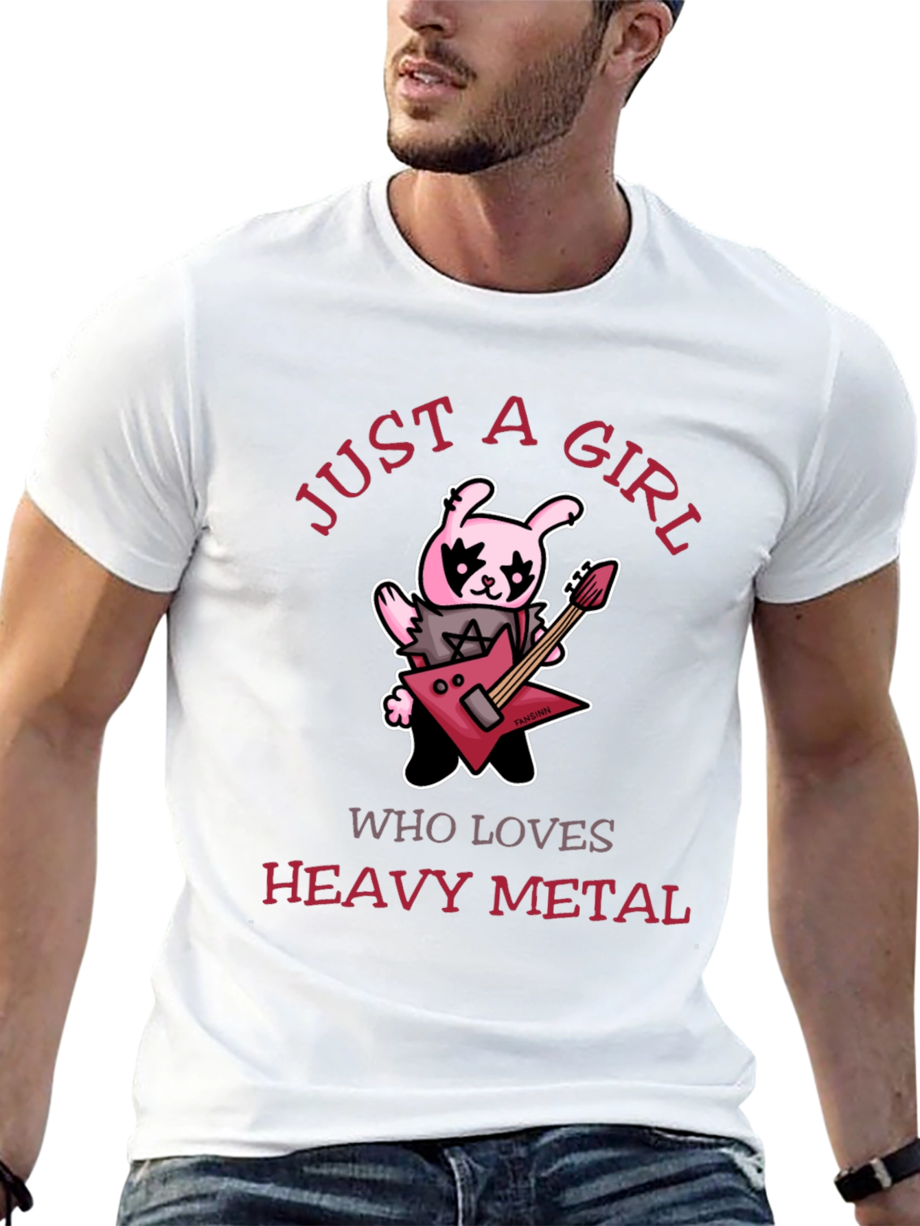 Just A Girl Who Loves Heavy Metal Graphic T-Shirt