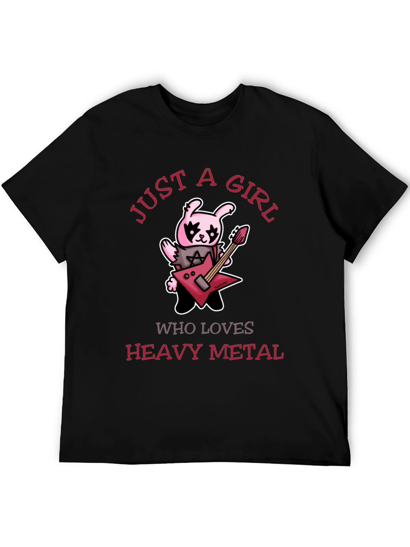 Just A Girl Who Loves Heavy Metal Graphic T-Shirt