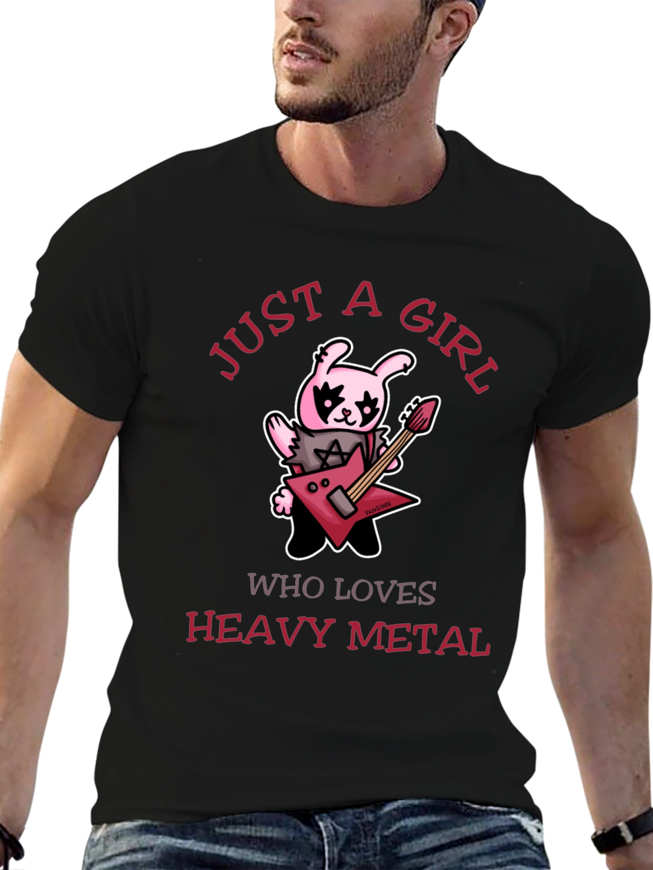 Just A Girl Who Loves Heavy Metal Graphic T-Shirt