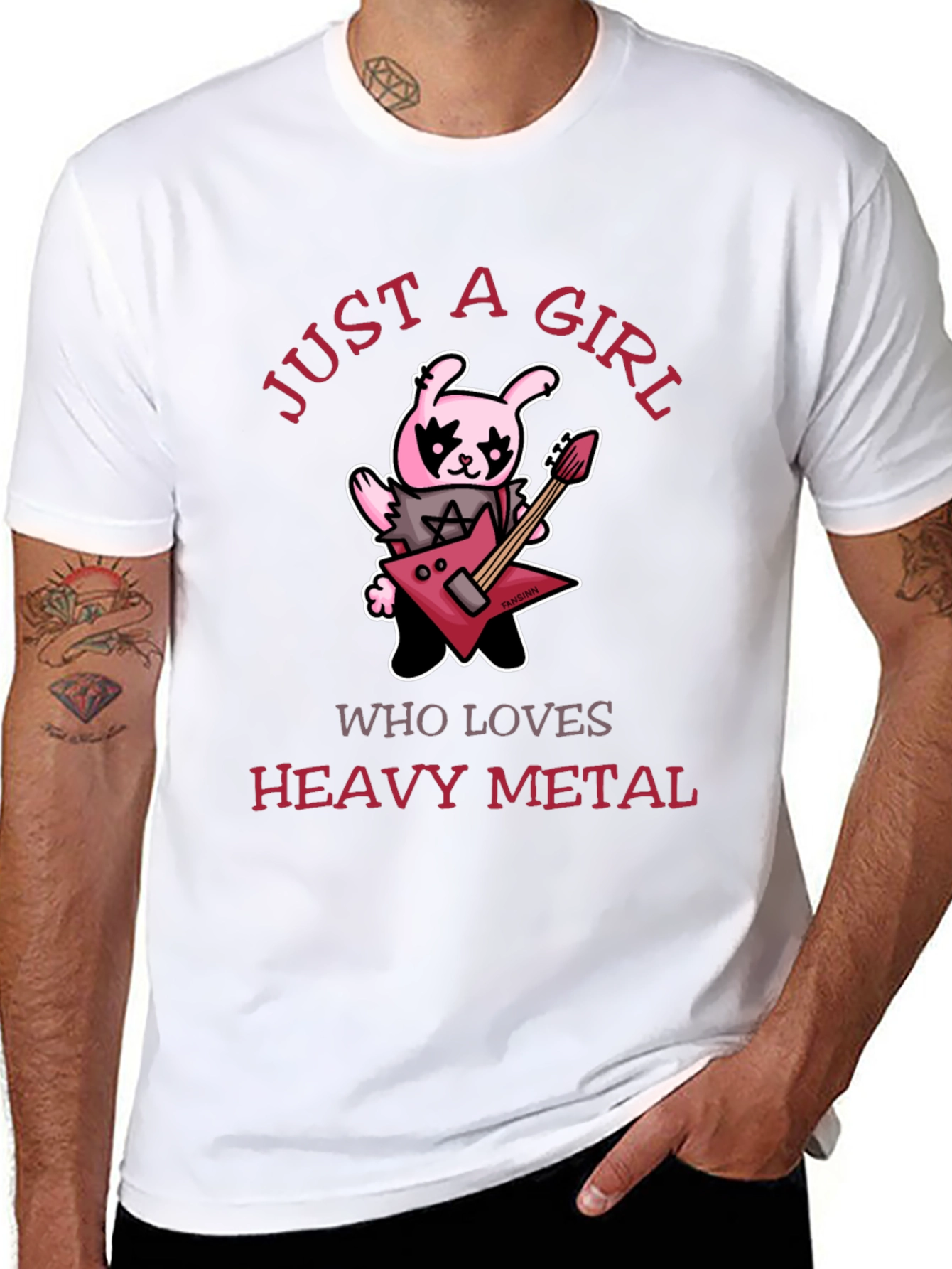 Just A Girl Who Loves Heavy Metal Graphic T-Shirt