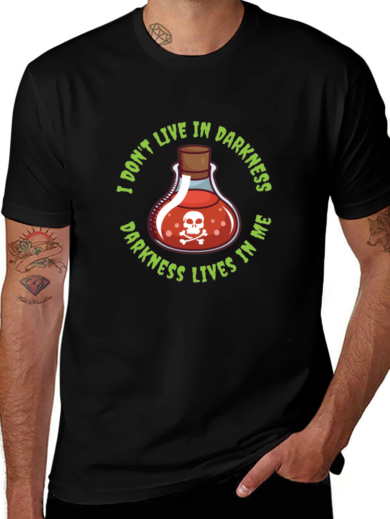 Darkness Within T-Shirt - Poison Skull Tee