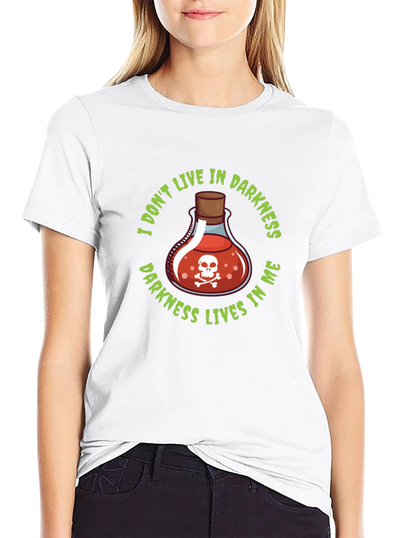 Darkness Within T-Shirt - Poison Skull Tee