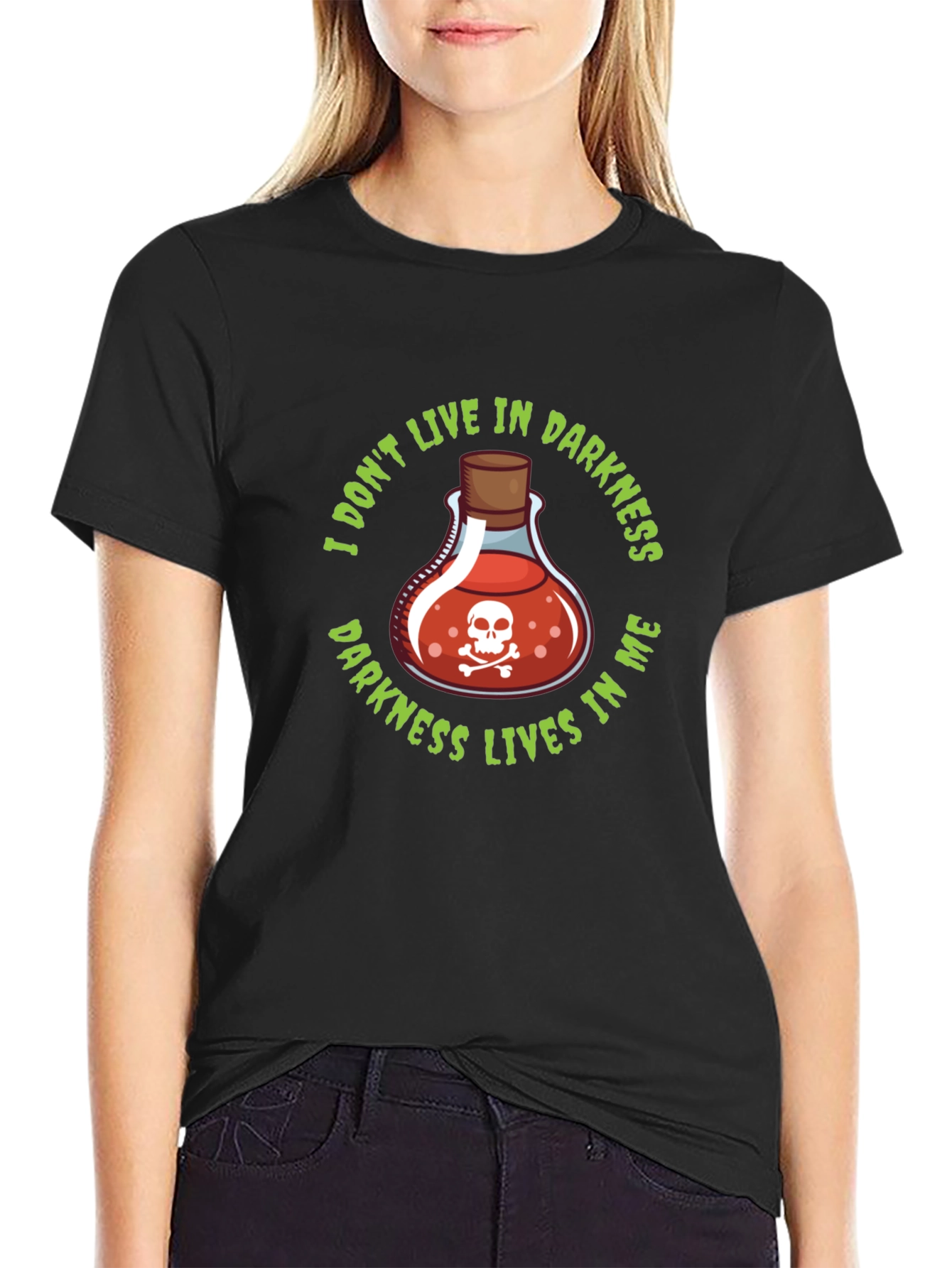 Darkness Within T-Shirt - Poison Skull Tee