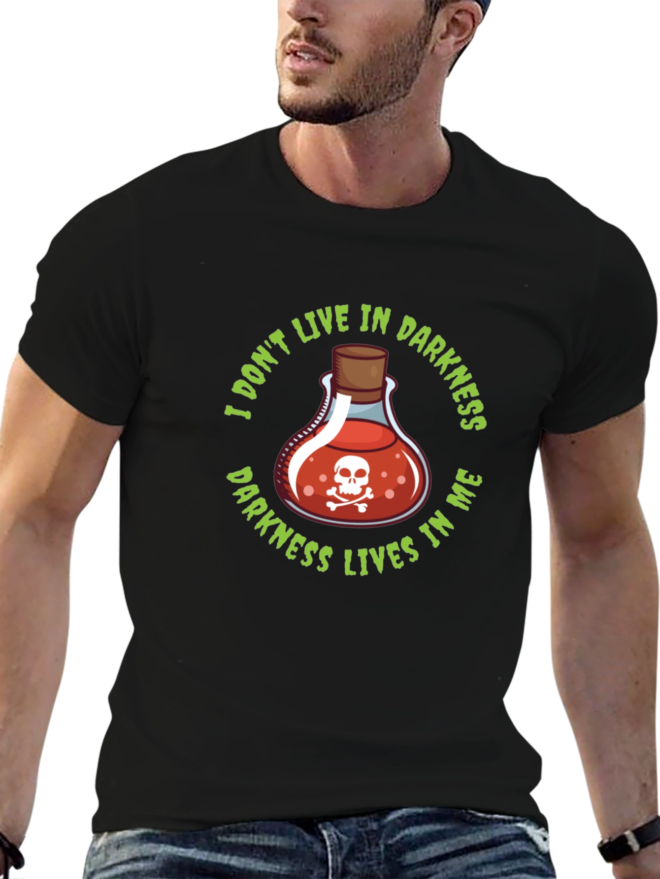 Darkness Within T-Shirt - Poison Skull Tee