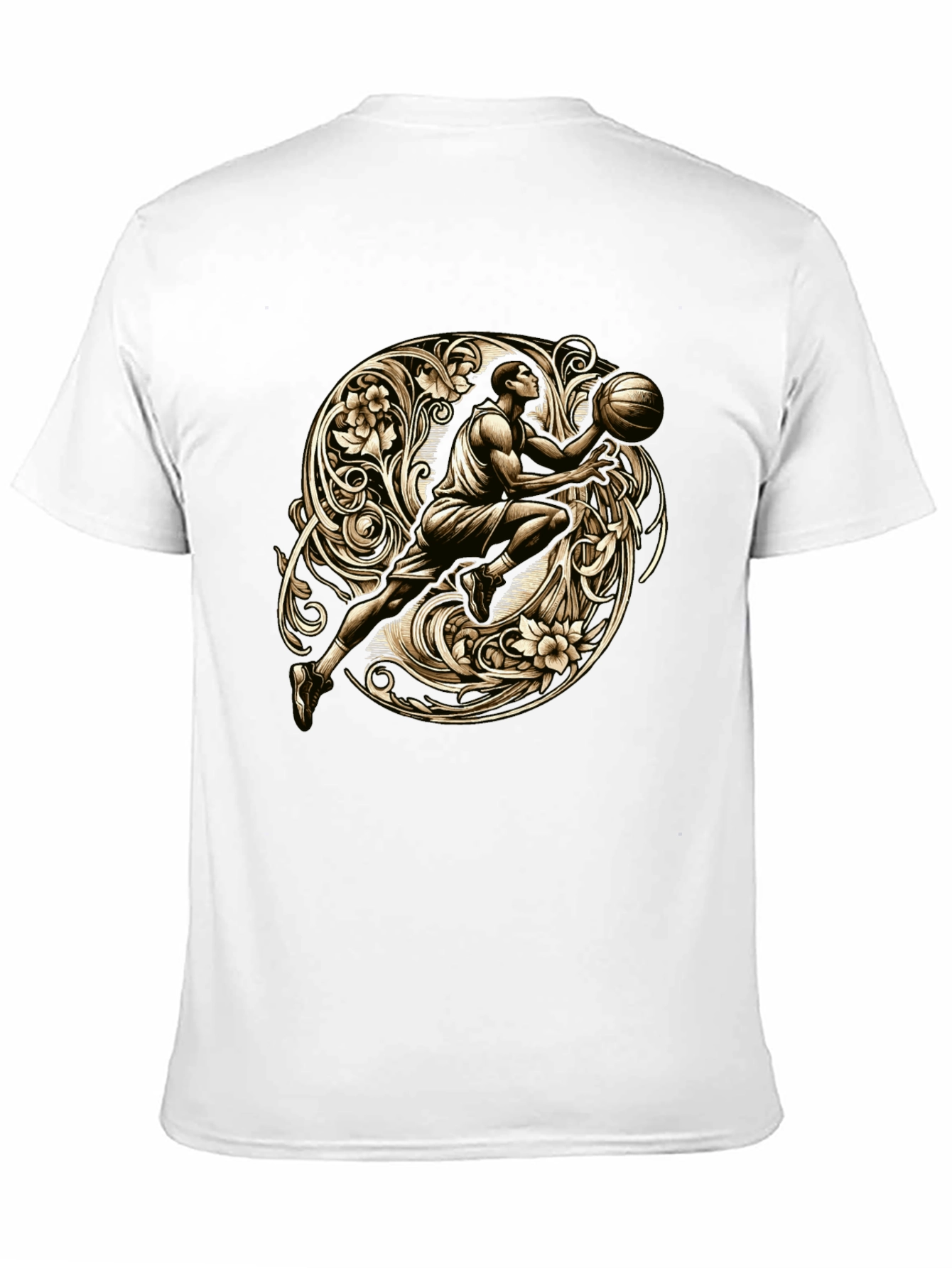 Black Basketball Art T-Shirt