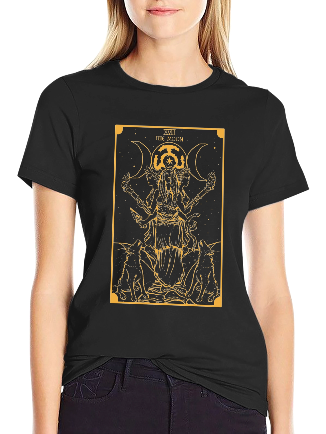 The Moon Tarot Card T-Shirt