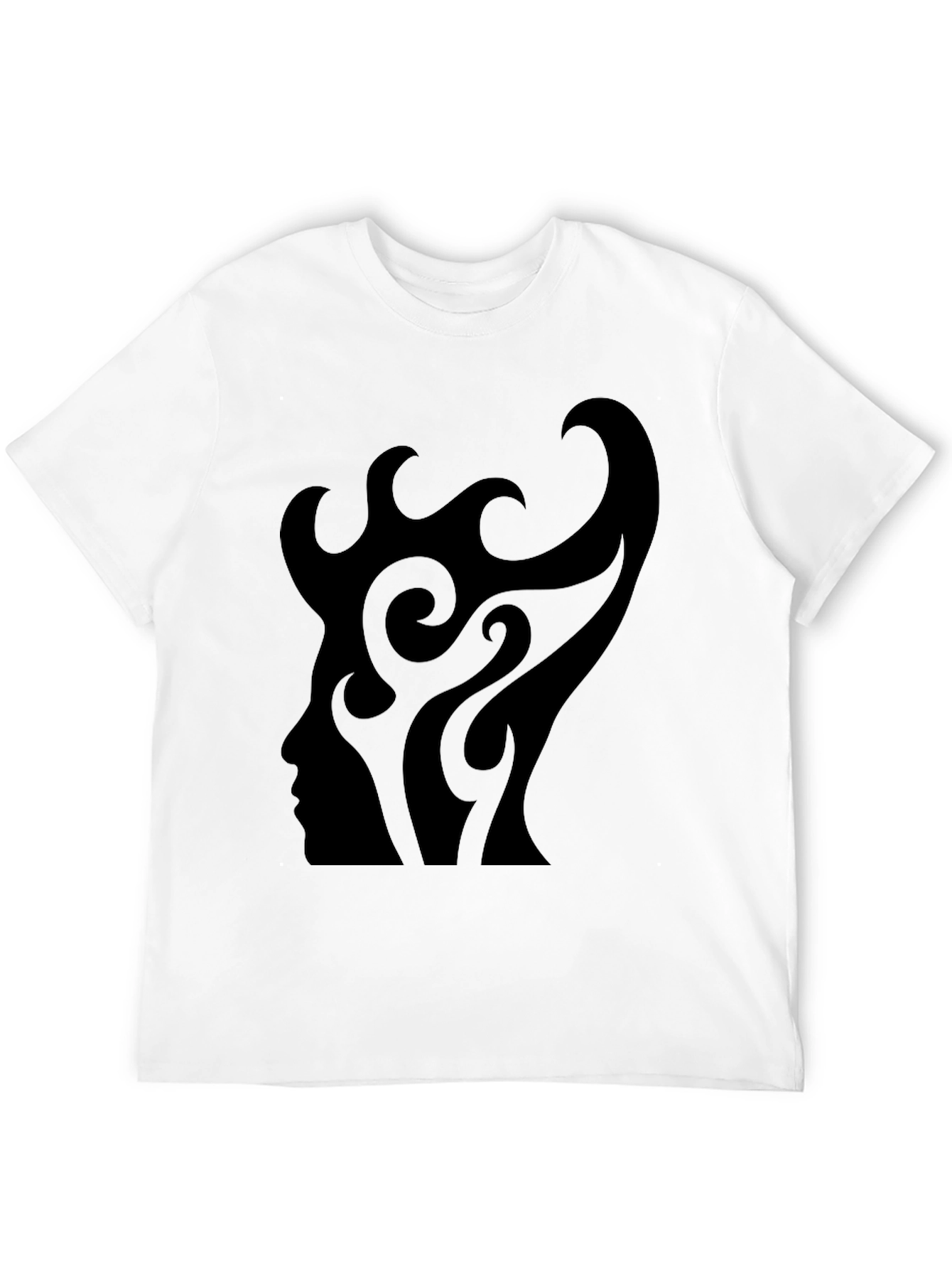 Abstract Silhouette Graphic Tee - Mens Black T-Shirt