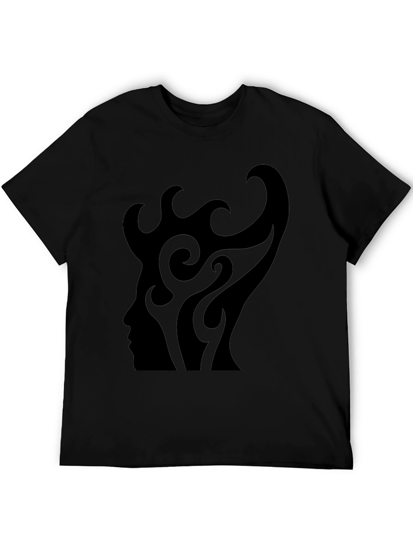 Abstract Silhouette Graphic Tee - Mens Black T-Shirt