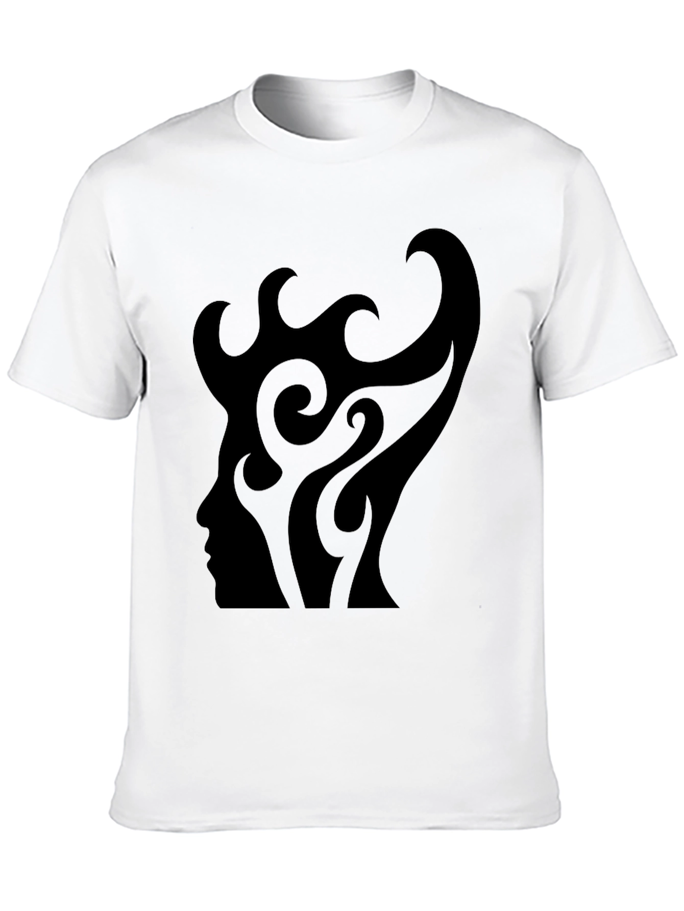 Abstract Silhouette Graphic Tee - Mens Black T-Shirt
