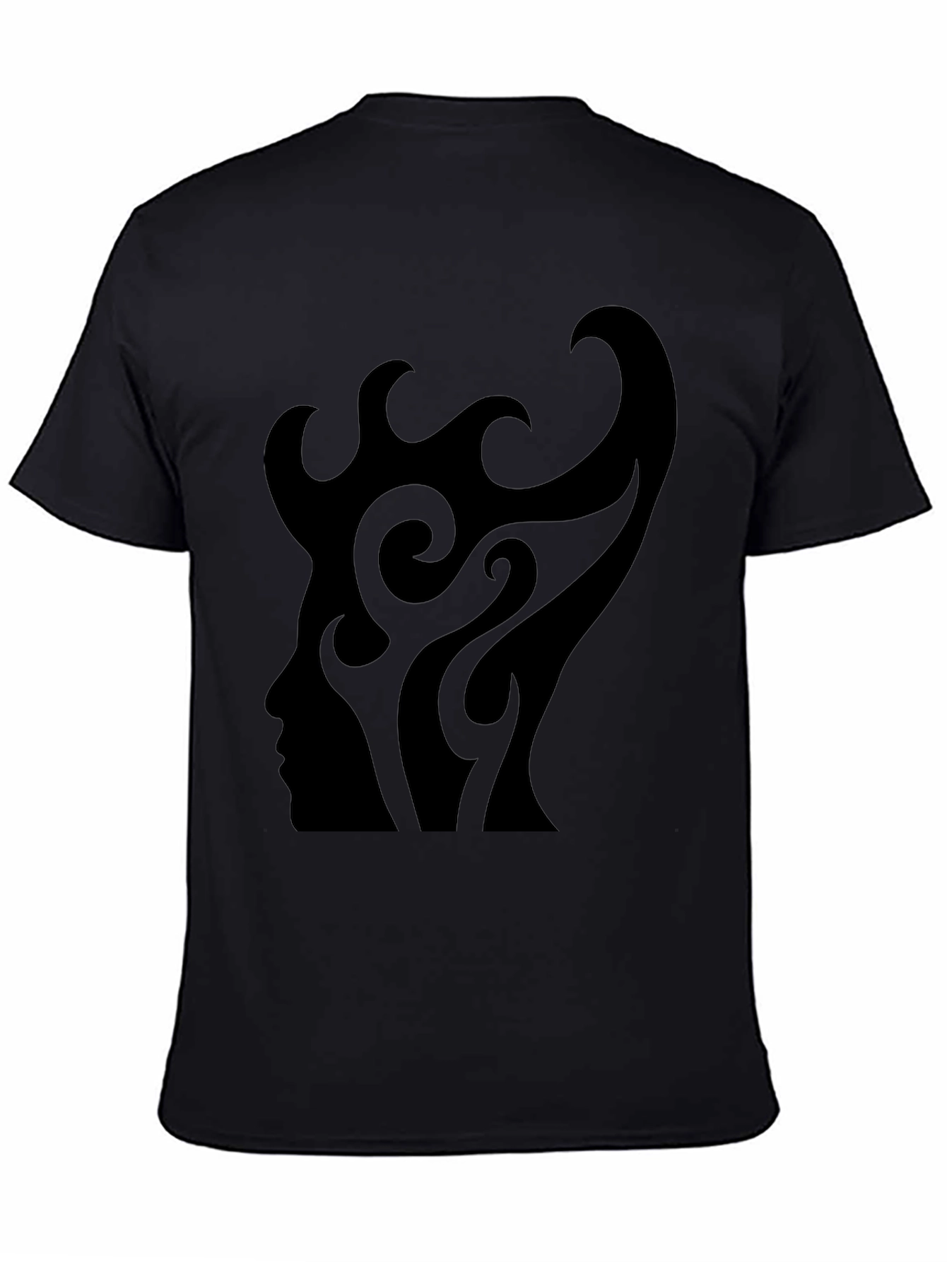 Abstract Silhouette Graphic Tee - Mens Black T-Shirt