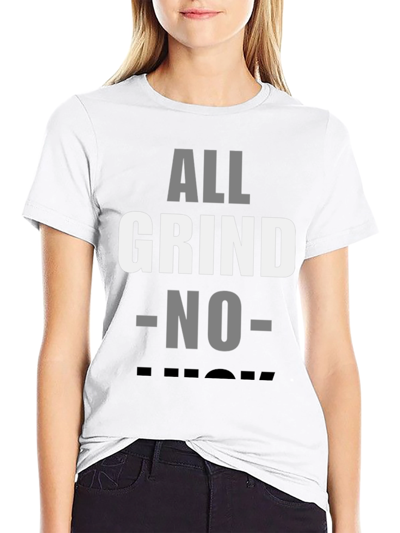 All Grind No Luck Mens Black Graphic Tee