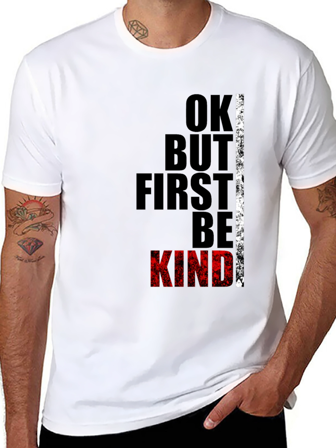 Ok But First Be Kind Black Graphic Tee