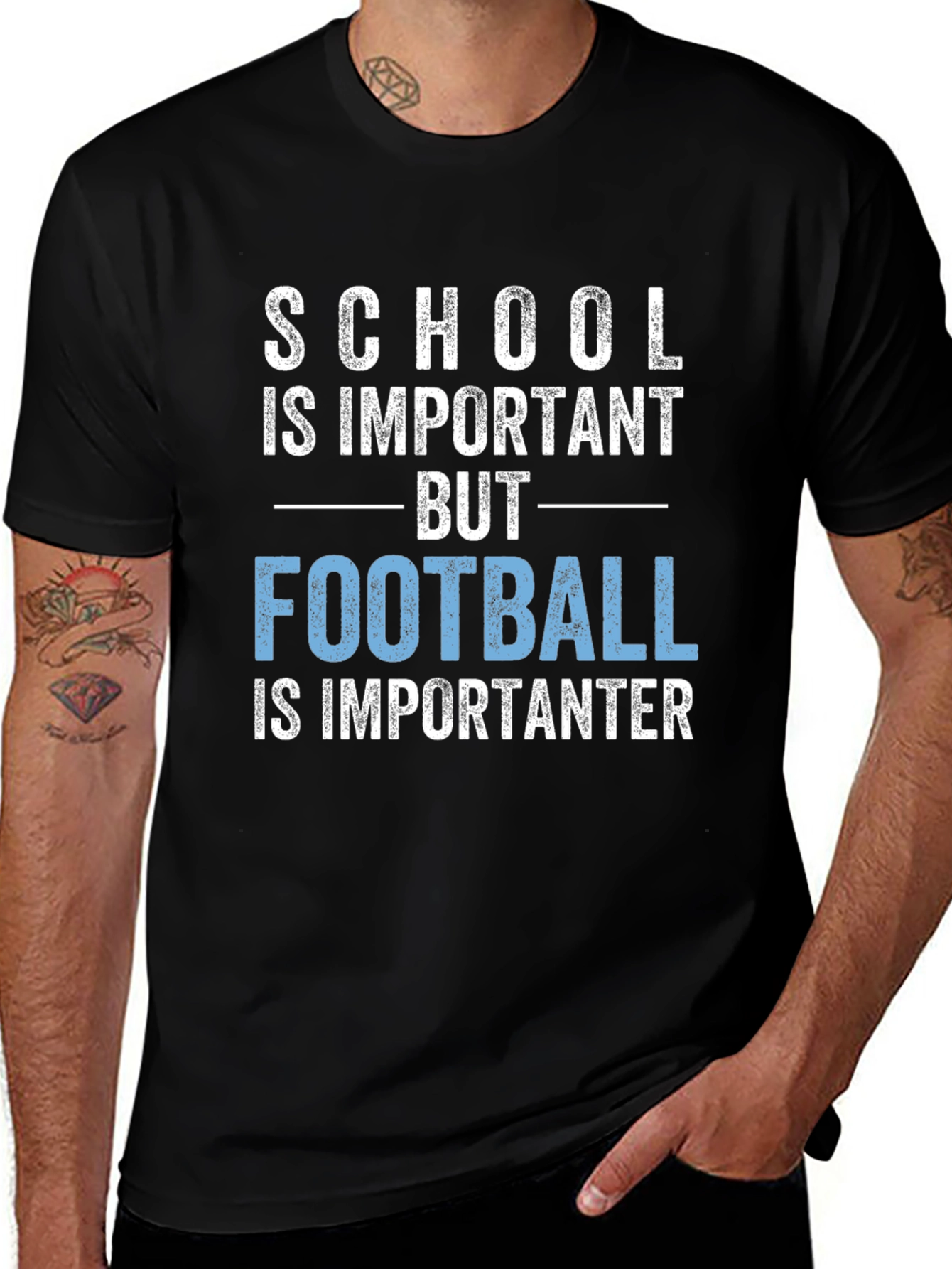 Funny Football T-Shirt: School Is Important But Football!
