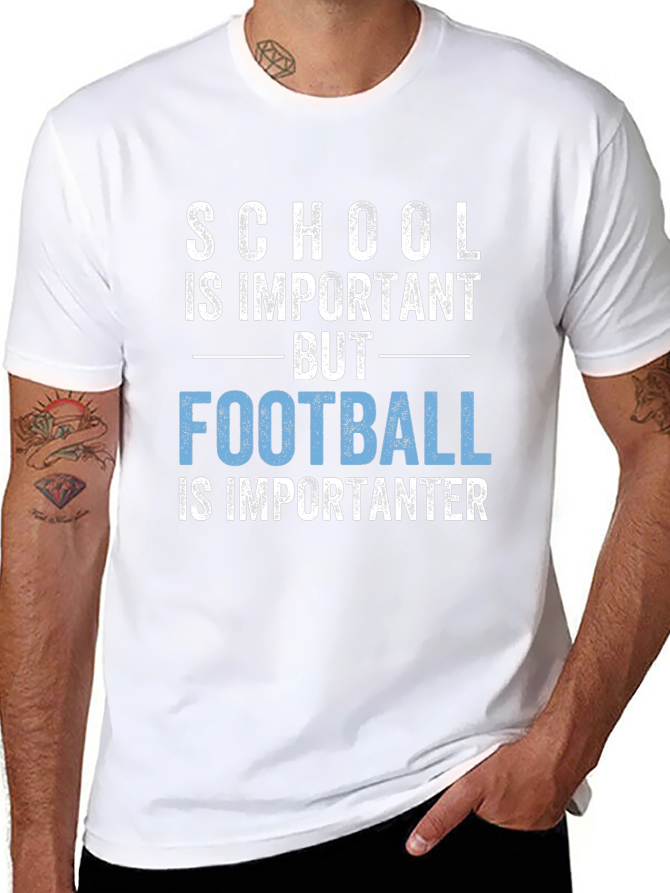 Funny Football T-Shirt: School Is Important But Football!
