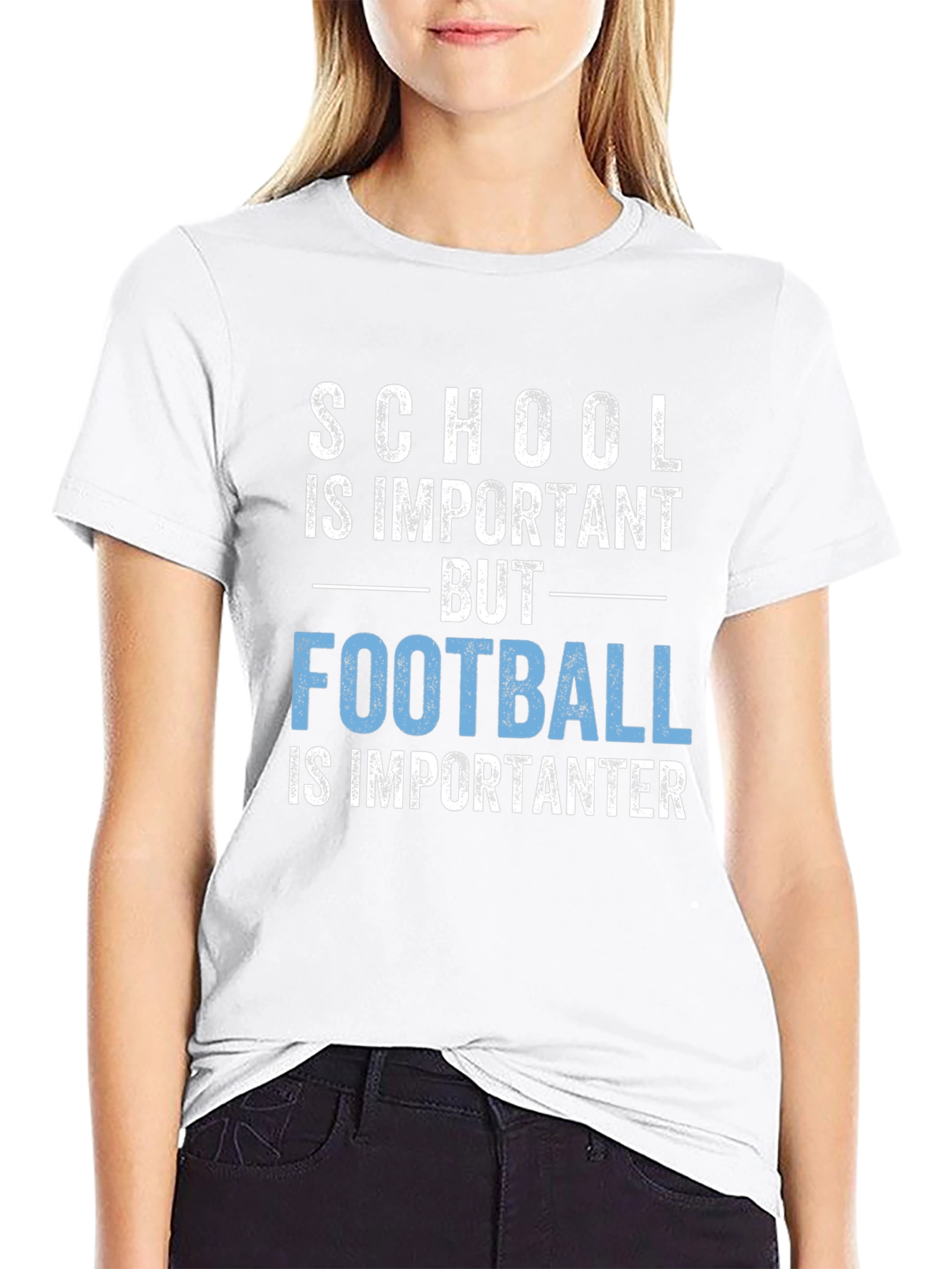 Funny Football T-Shirt: School Is Important But Football!