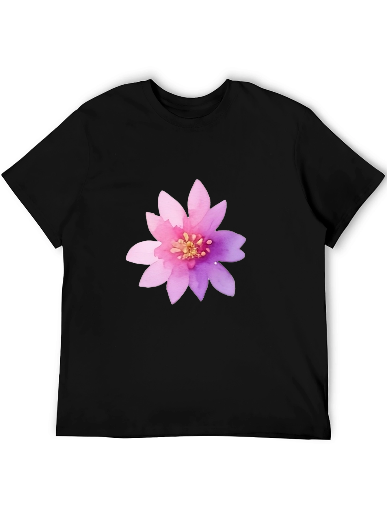 Floral Graphic Print Crew Neck T-Shirt