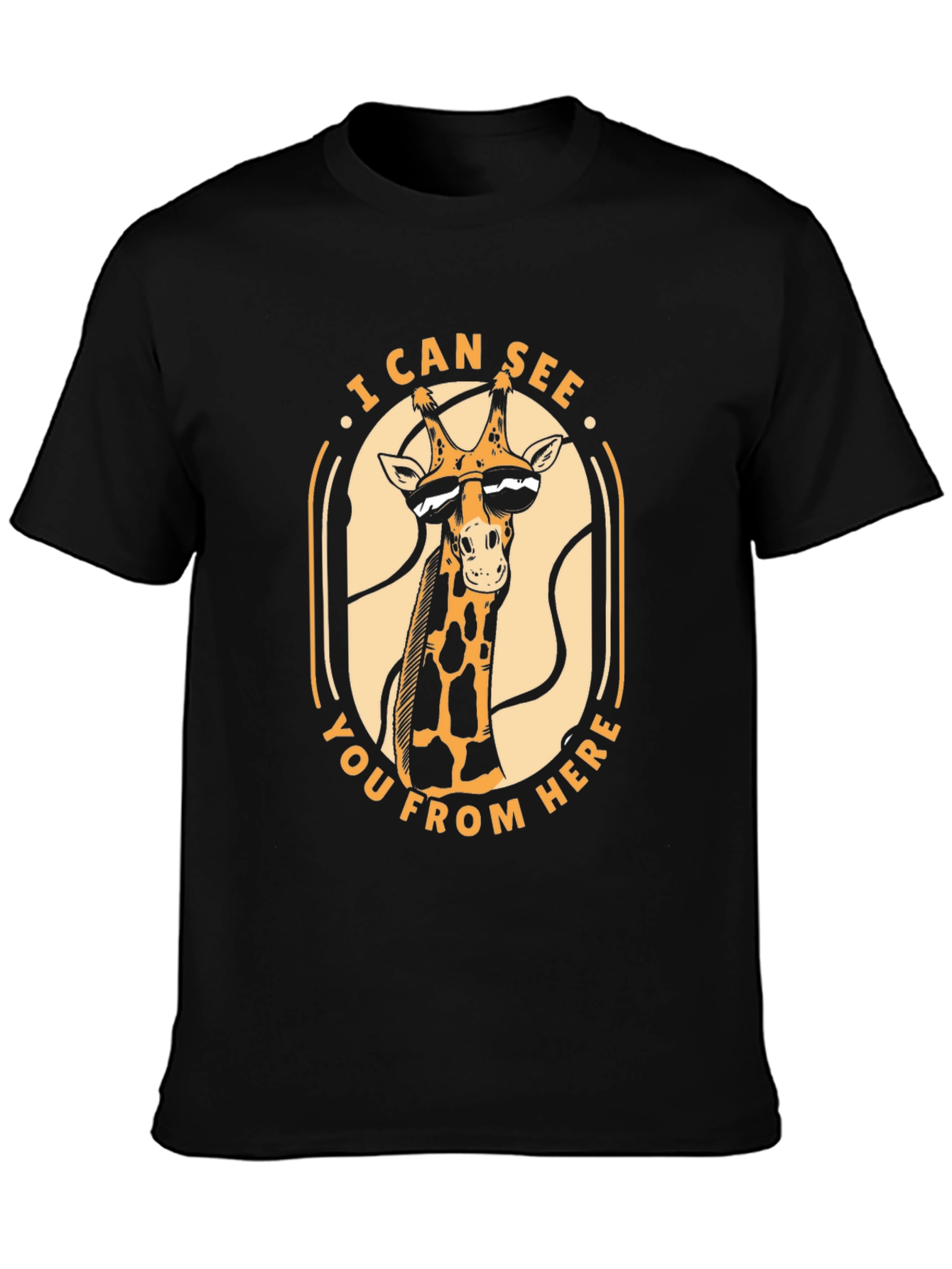 Cool Giraffe Graphic Tee - I Can See You