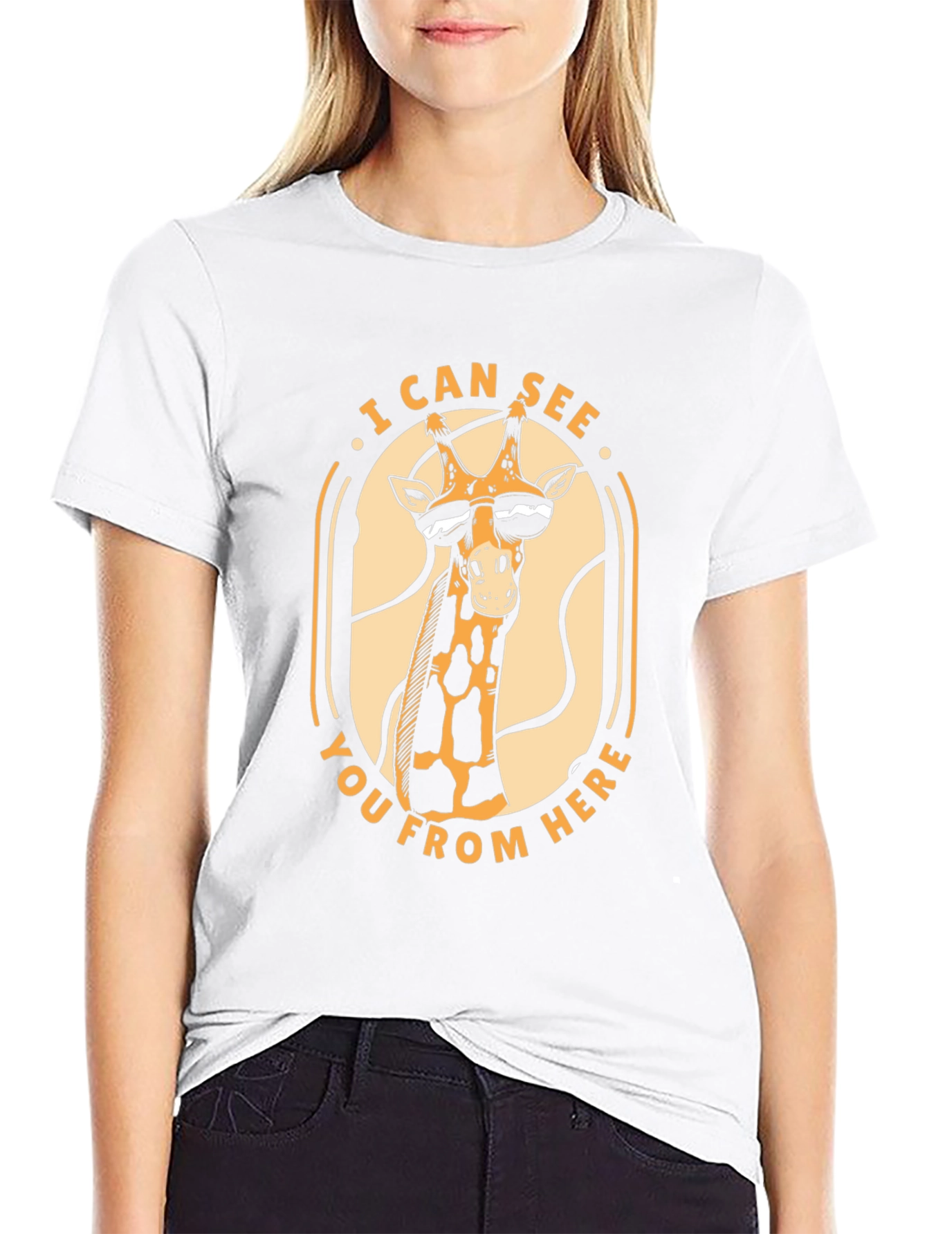Cool Giraffe Graphic Tee - I Can See You