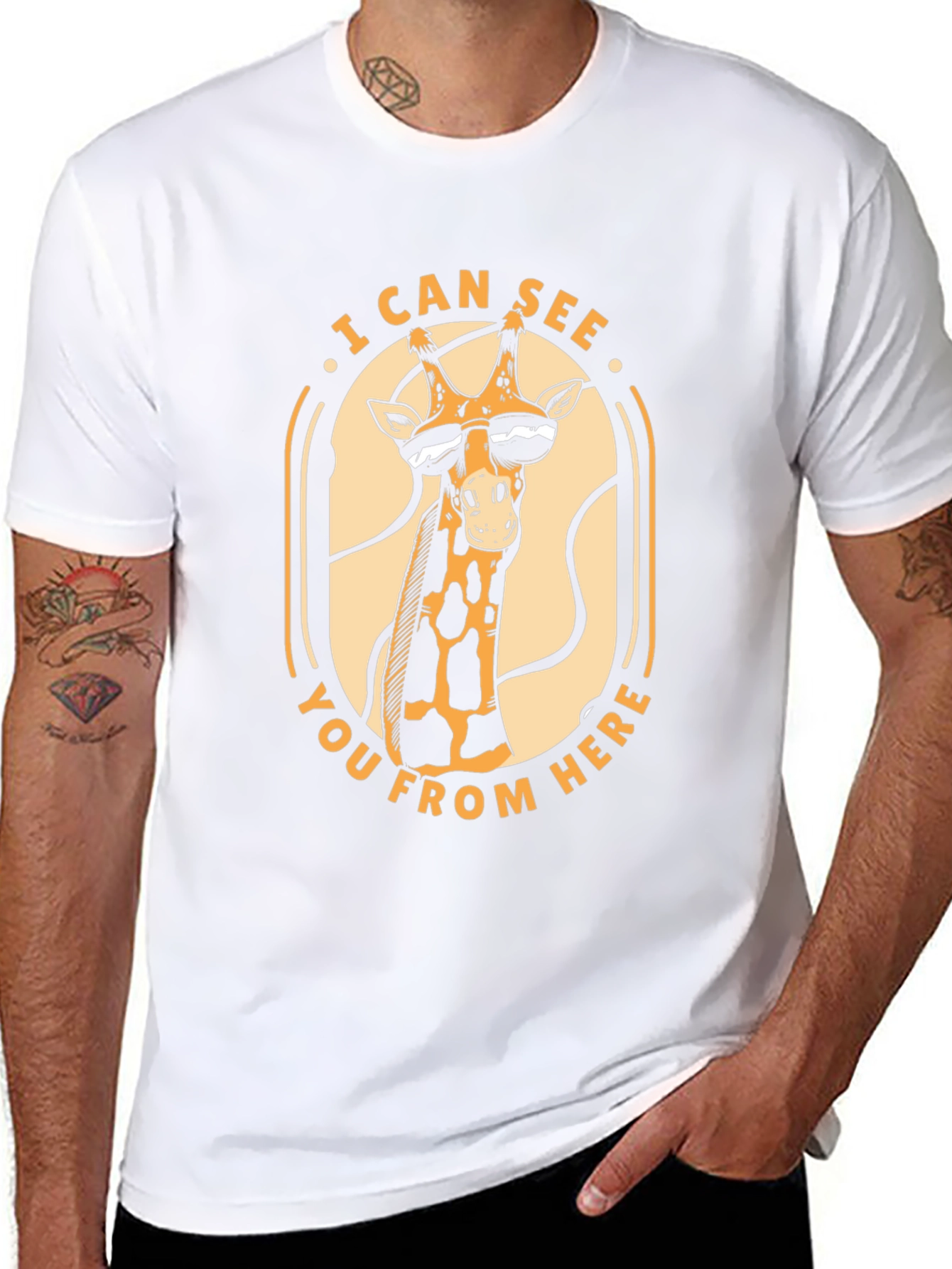 Cool Giraffe Graphic Tee - I Can See You