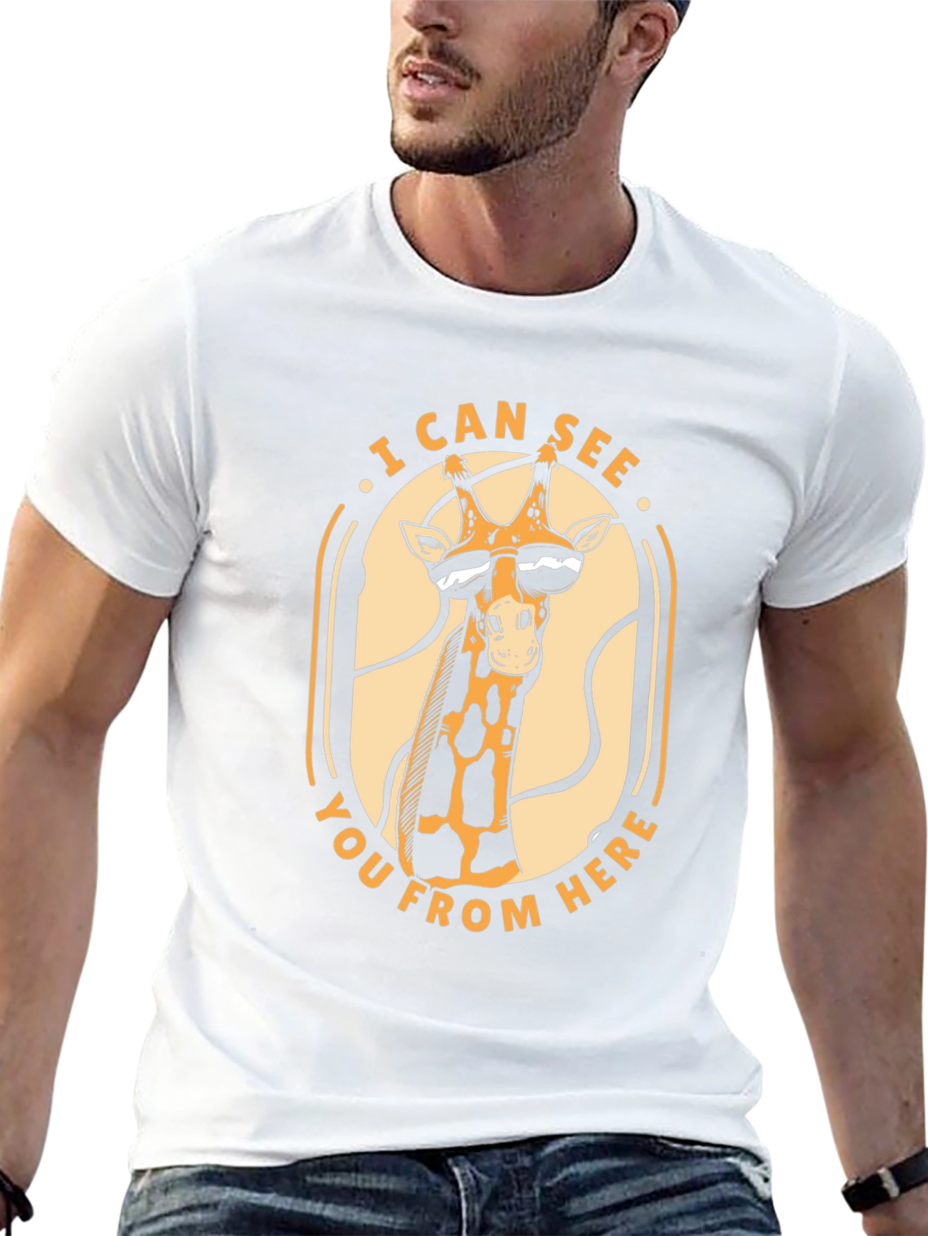 Cool Giraffe Graphic Tee - I Can See You