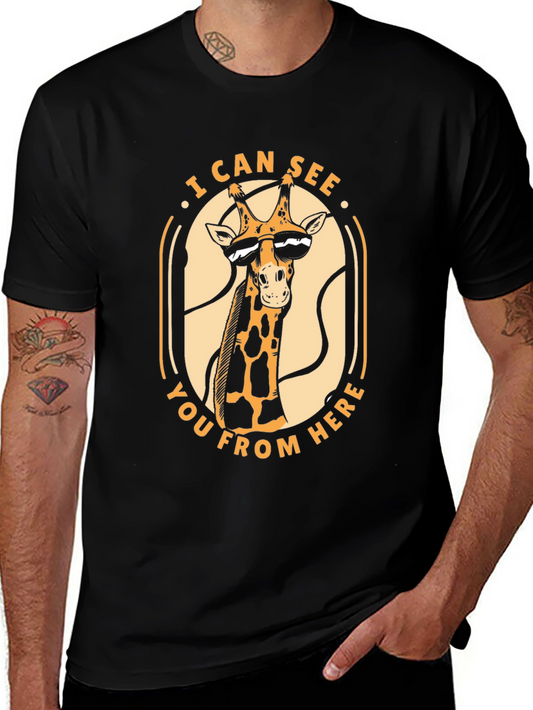 Cool Giraffe Graphic Tee - I Can See You