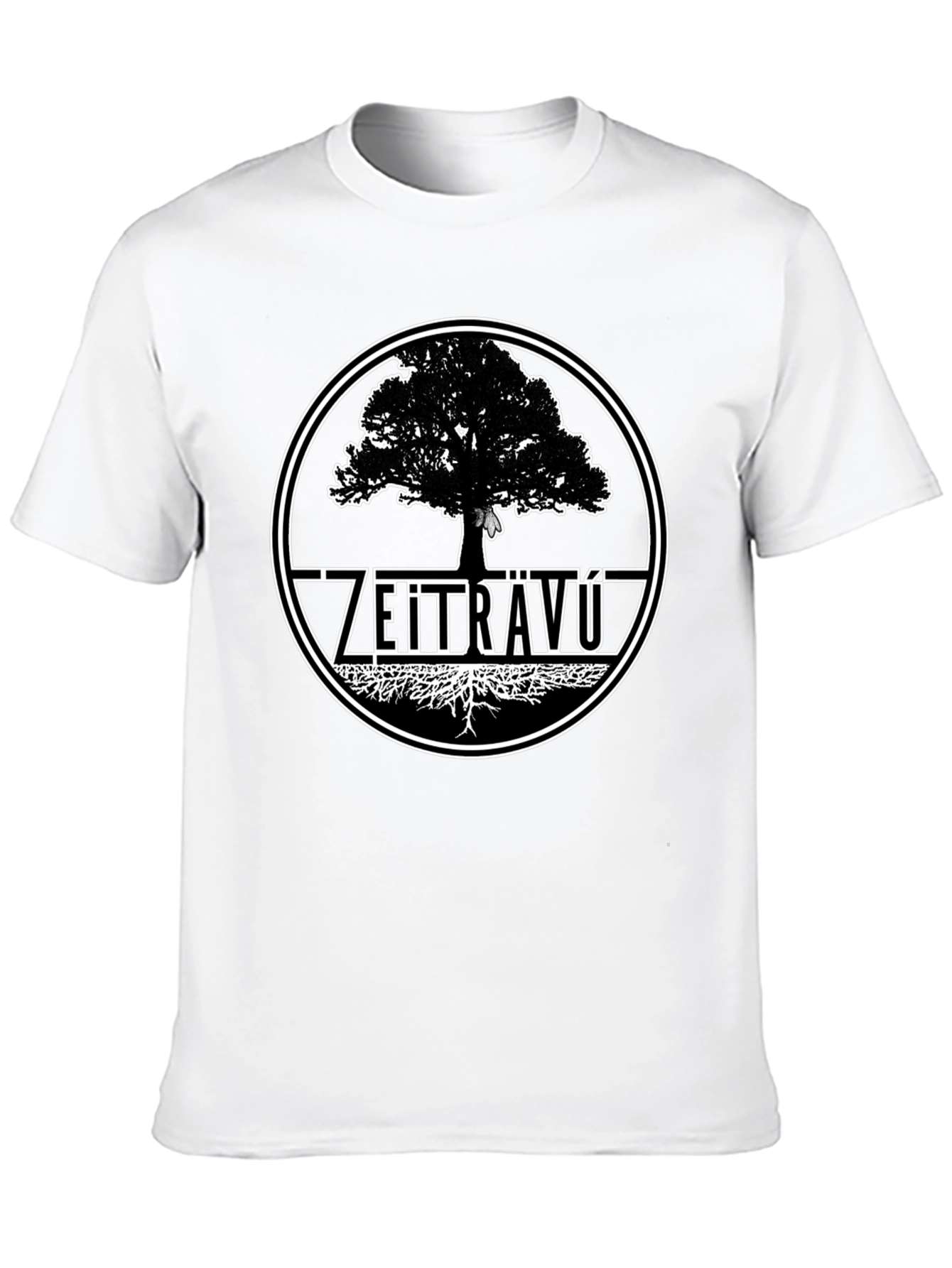Zeitravu Tree Graphic Black T-Shirt
