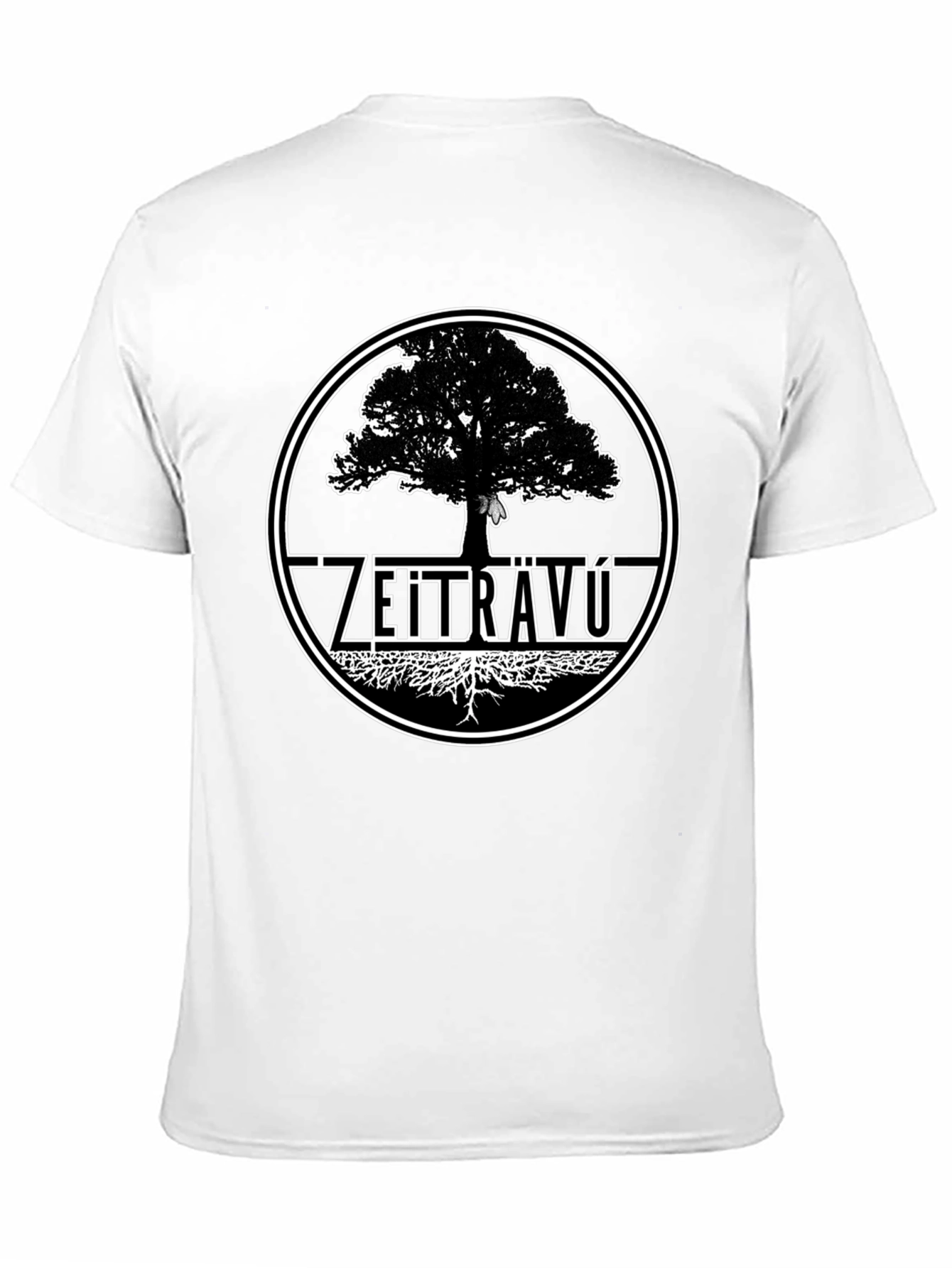Zeitravu Tree Graphic Black T-Shirt