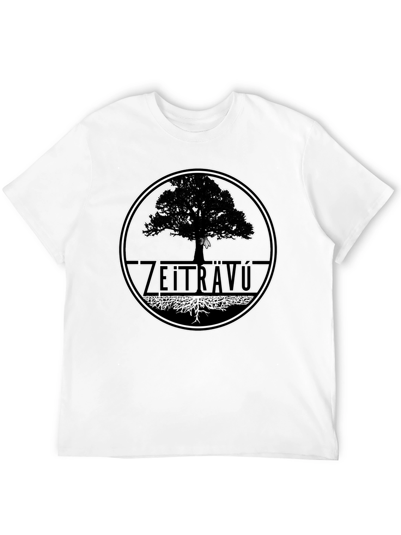 Zeitravu Tree Graphic Black T-Shirt