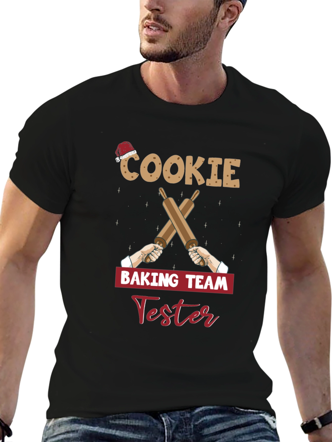 Cookie Baking Team Tester Black T-Shirt