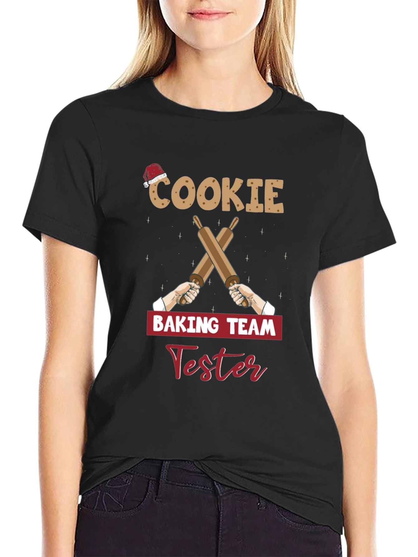 Cookie Baking Team Tester Black T-Shirt