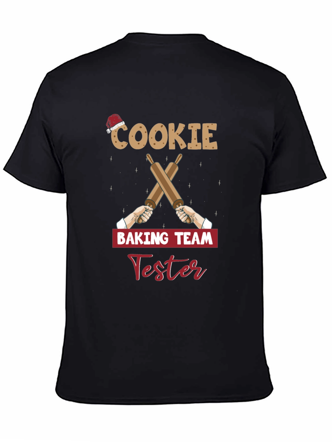 Cookie Baking Team Tester Black T-Shirt
