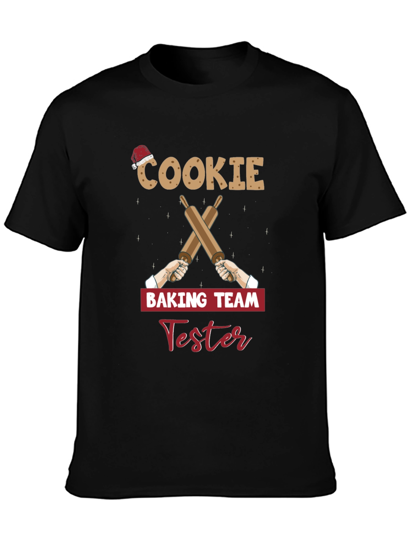 Cookie Baking Team Tester Black T-Shirt