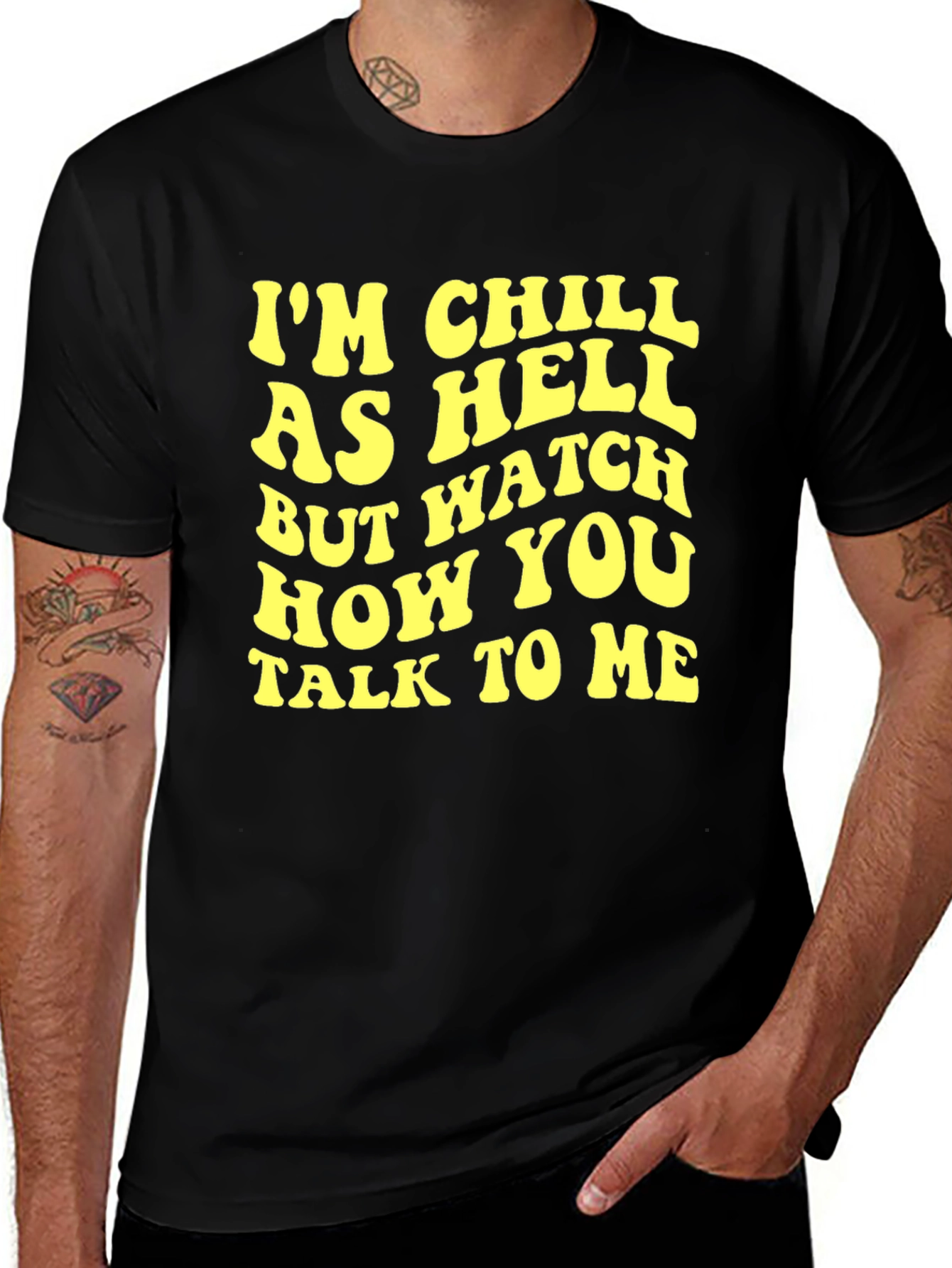 Chill As Hell Black Graphic Tee