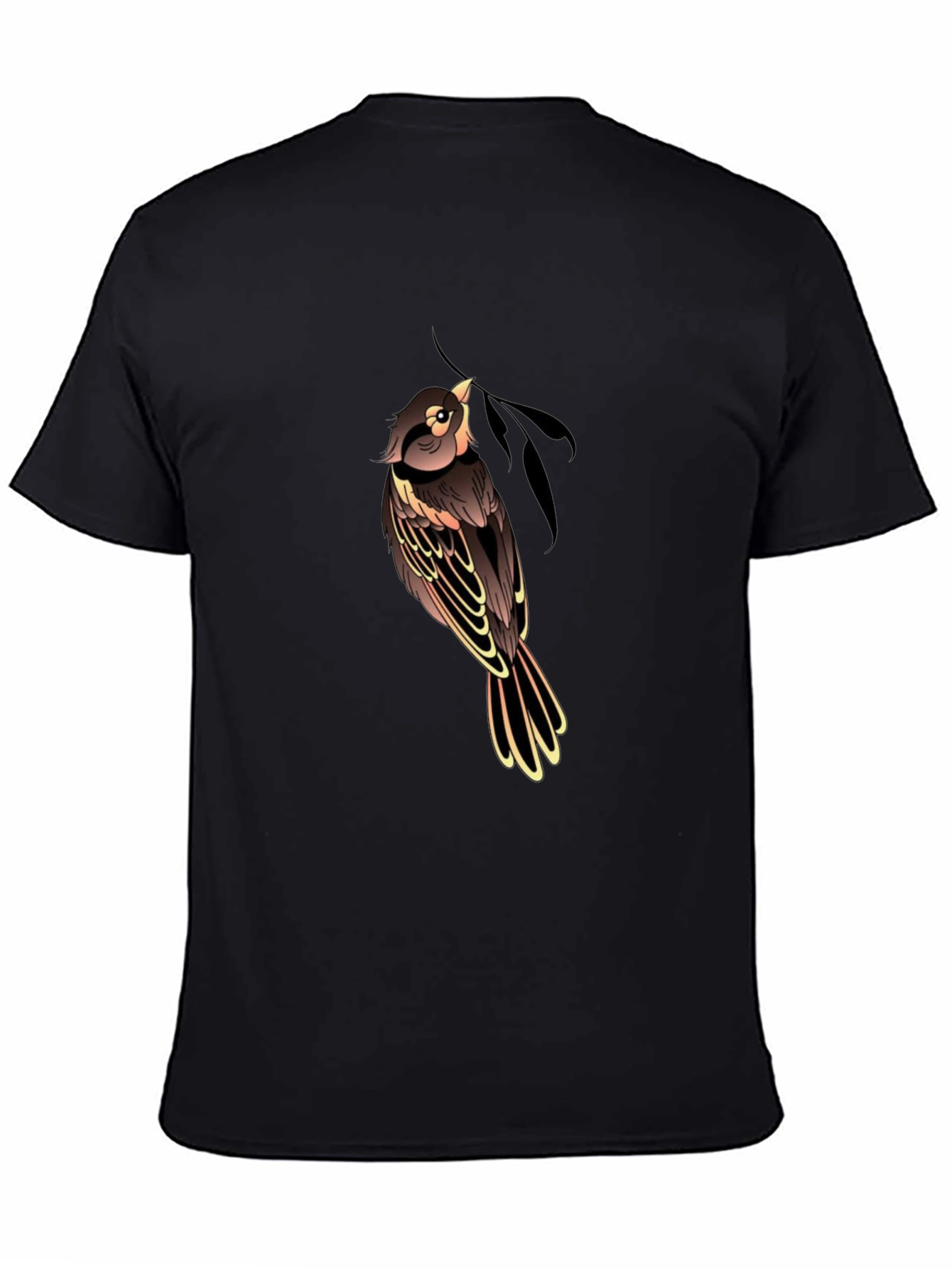Bird Graphic Black T-Shirt