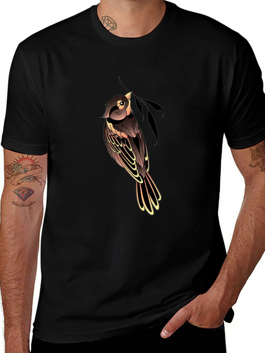 Bird Graphic Black T-Shirt