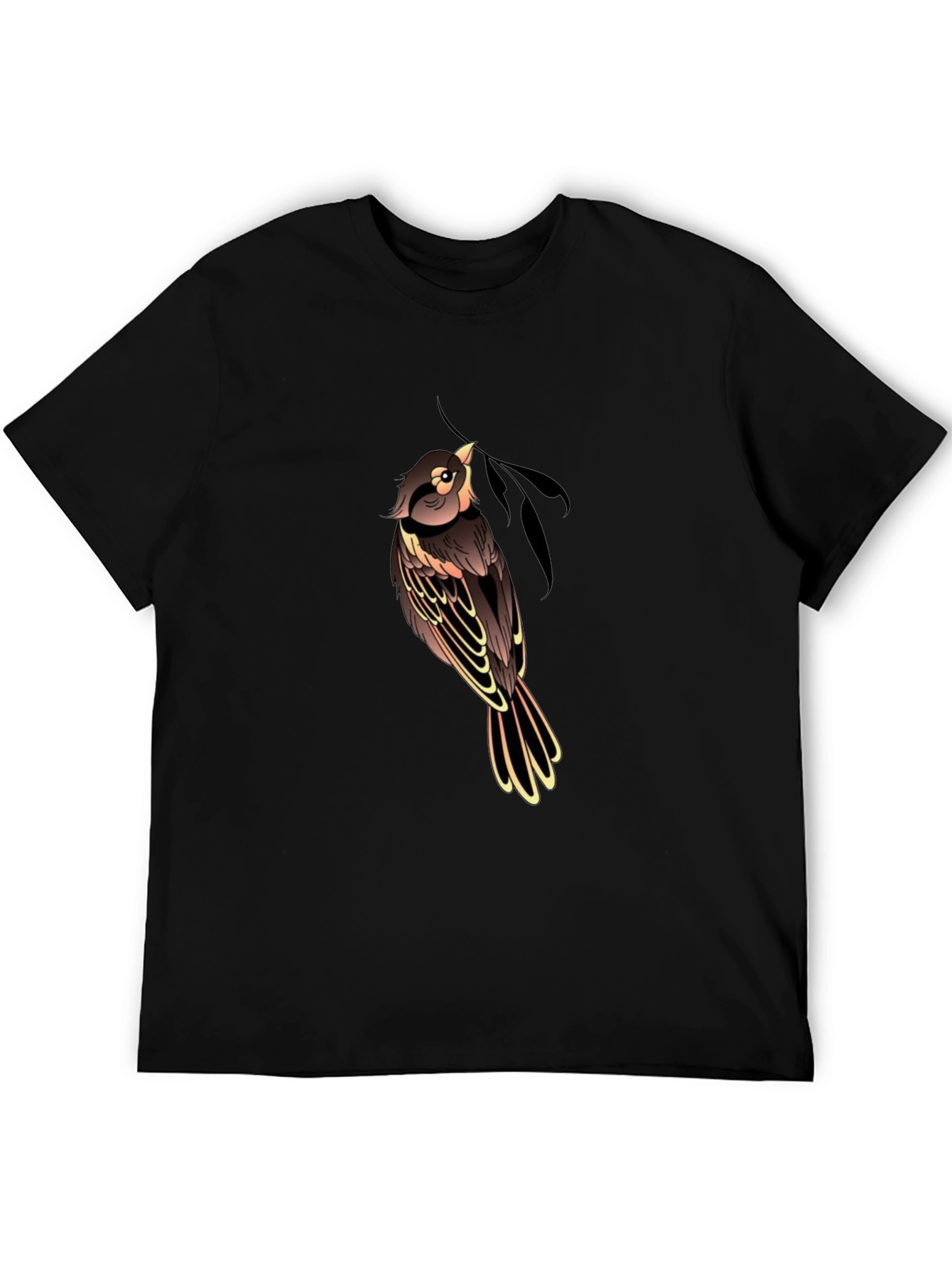 Bird Graphic Black T-Shirt
