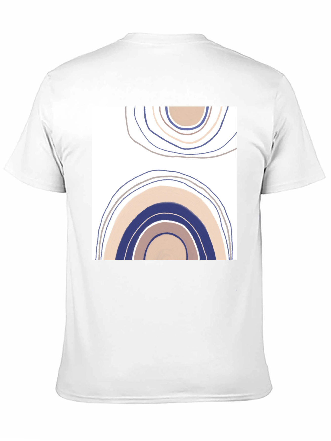 Abstract Rainbow Graphic Tee - Black Cotton Casual Shirt