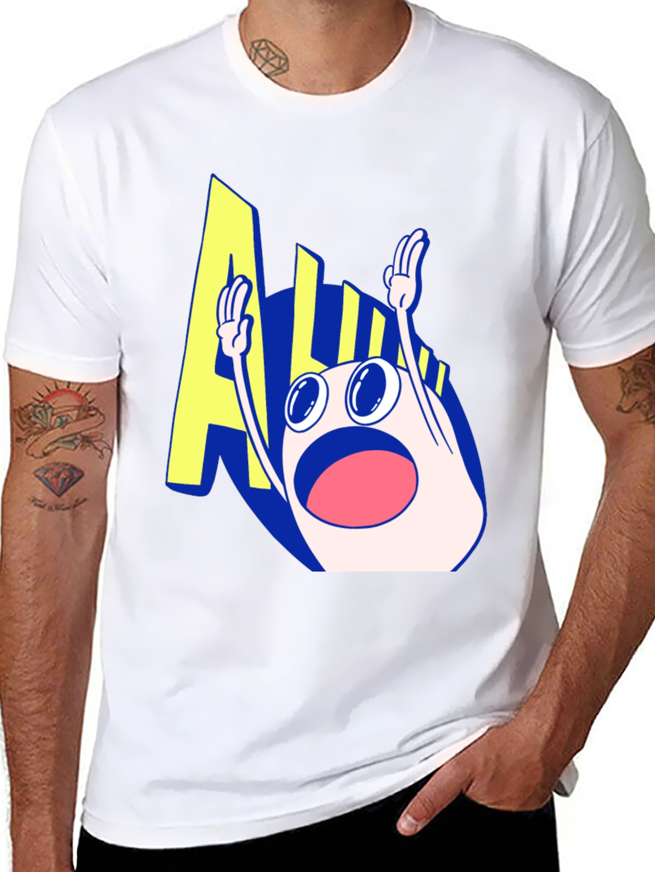 AHHH! Graphic Print T-Shirt - Black