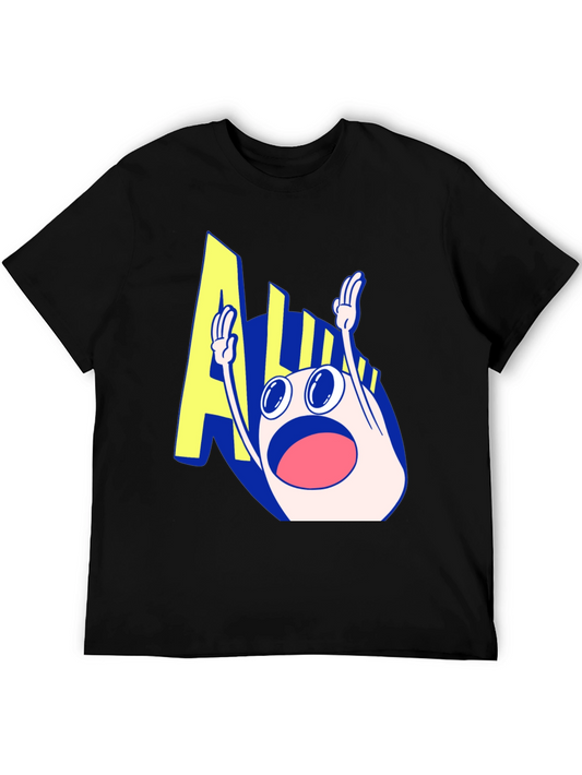 AHHH! Graphic Print T-Shirt - Black
