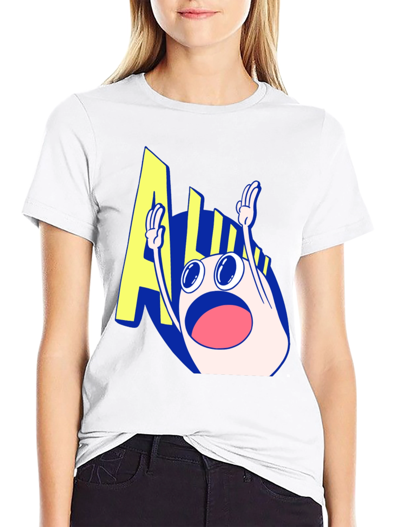 AHHH! Graphic Print T-Shirt - Black