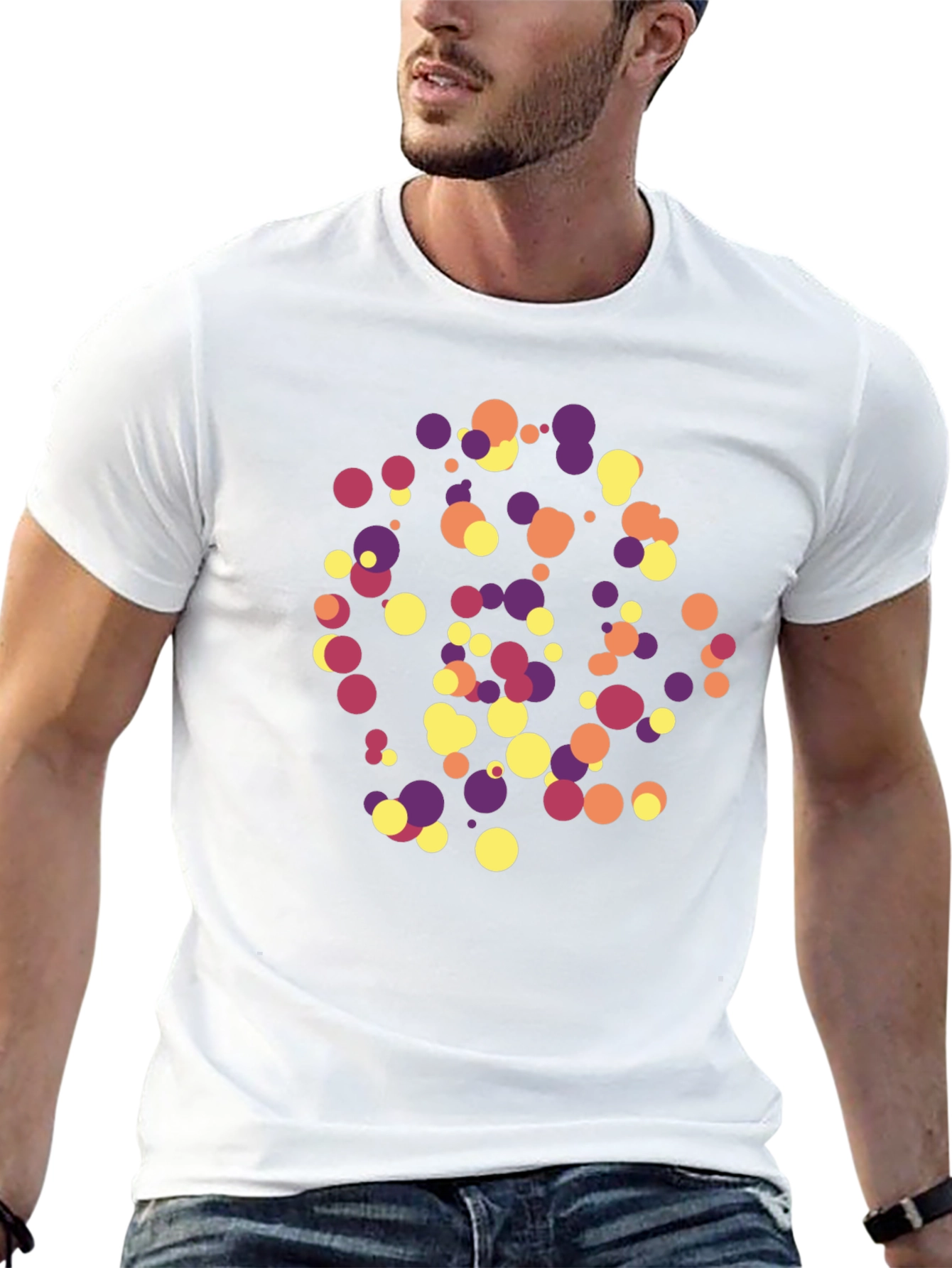 Abstract Dot Pattern T-Shirt - Modern Style