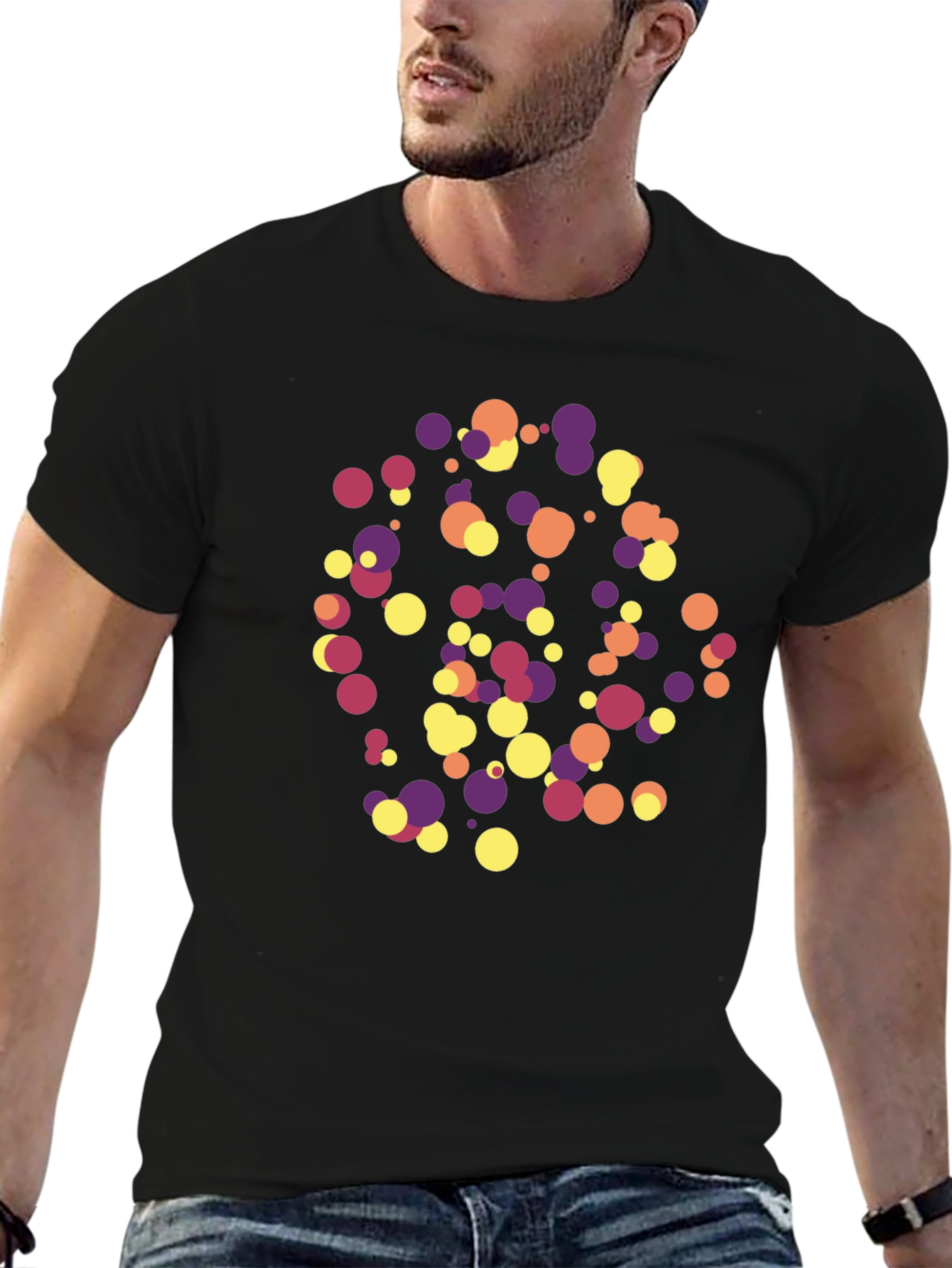 Abstract Dot Pattern T-Shirt - Modern Style
