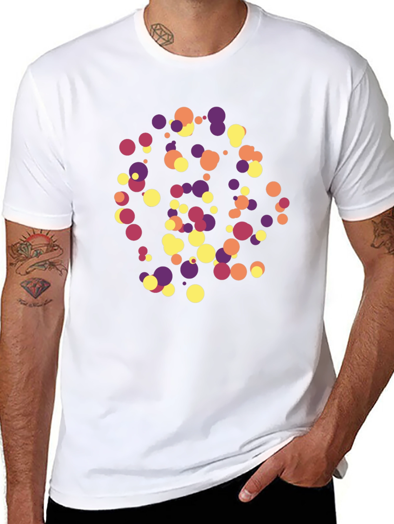 Abstract Dot Pattern T-Shirt - Modern Style