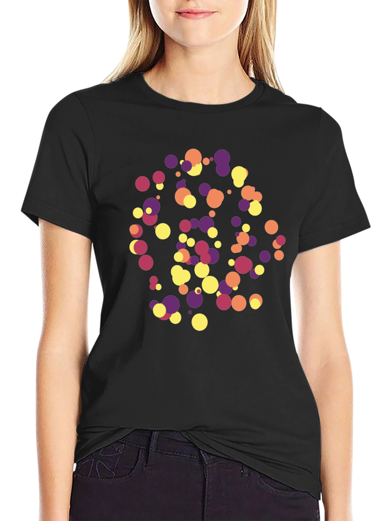 Abstract Dot Pattern T-Shirt - Modern Style