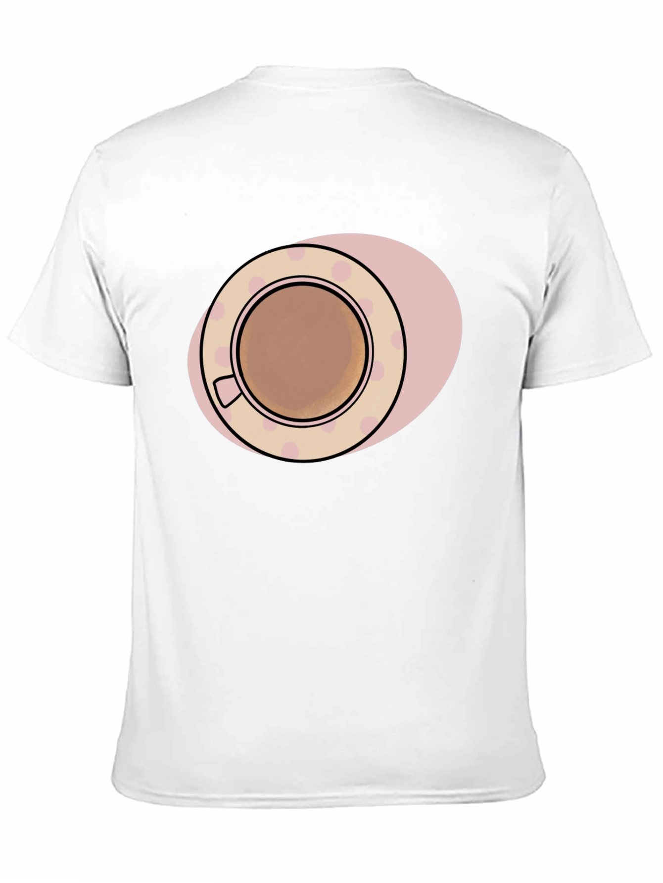 Coffee Cup Graphic Tee - Black Cotton T-Shirt