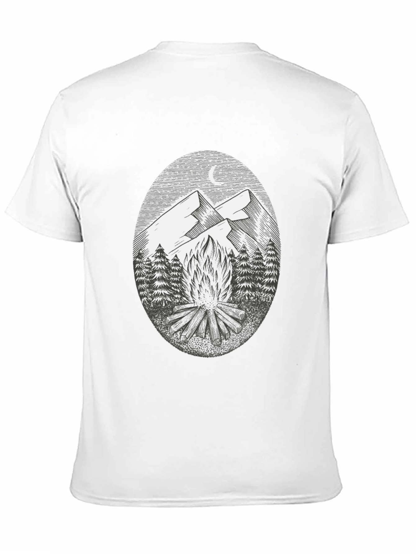 Campfire Mountain Graphic Tee - Black
