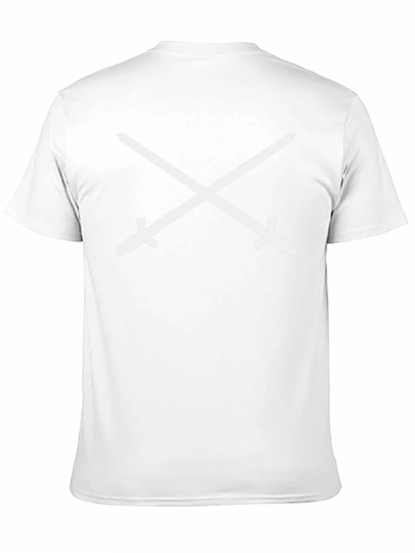 Crossed Swords Graphic Tee - Black Cotton Casual