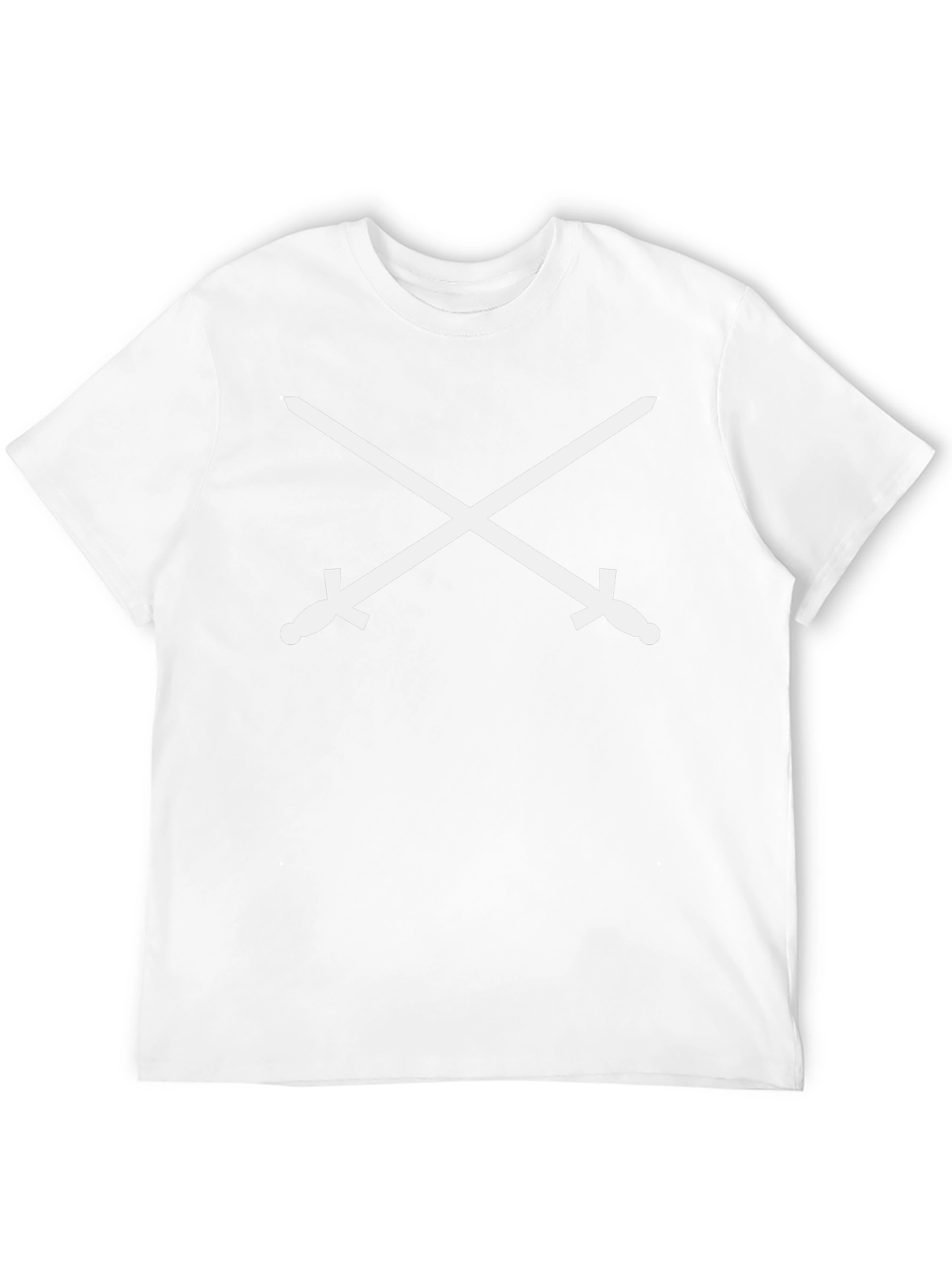 Crossed Swords Graphic Tee - Black Cotton Casual
